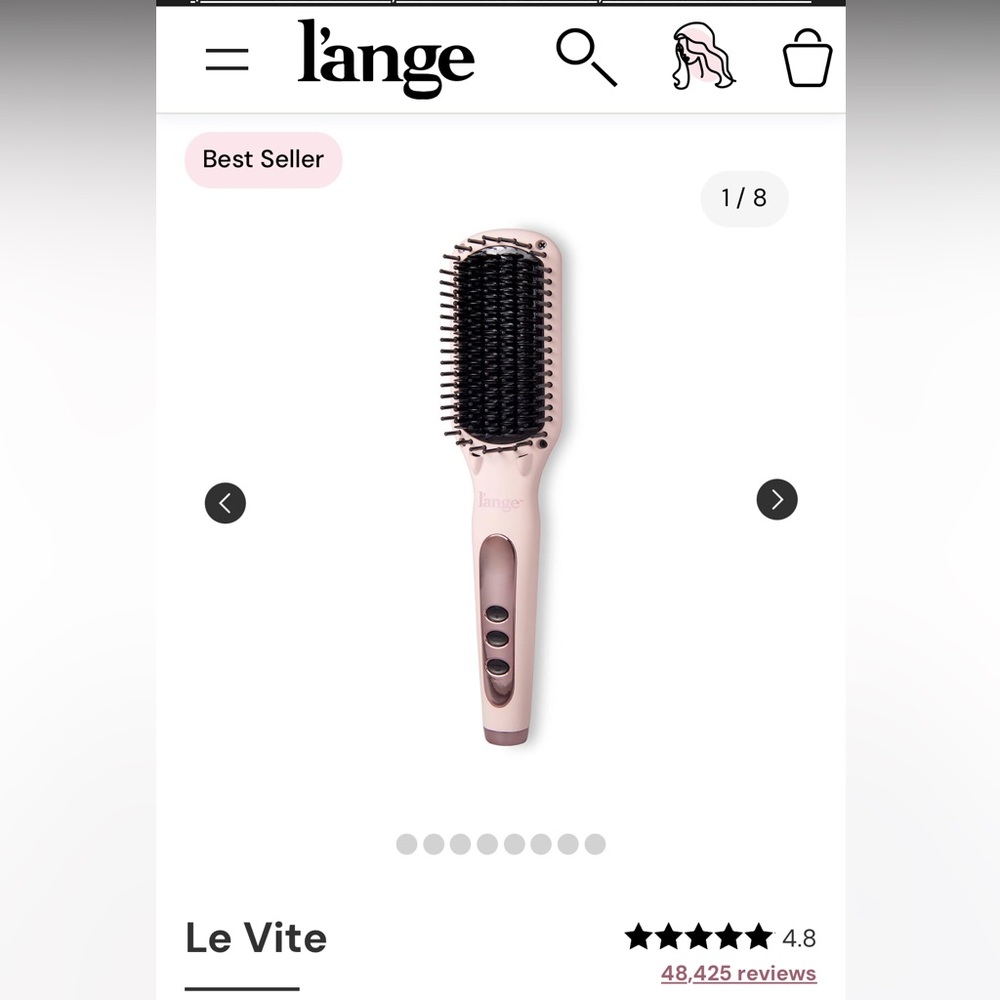 L’ange Le Vite ceramic straightening brush